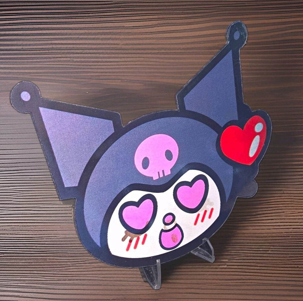 Kuromi Cute 3D Motion Lenticular Car Laptop Decal Sticker Peeker